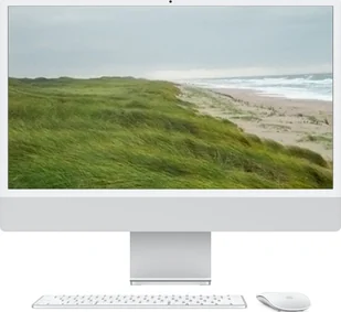 APPLE iMac Z1EH 59,62cm 23,5Zoll Standardglas M4 10C CPU/10C GPU/16C N.E. 16GB 1TB SSD Gbit Eth MM NumKey TID DE Silber - Zestawy komputerowe - miniaturka - grafika 1