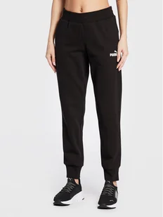 Puma Spodnie dresowe Essenstials 586839 Czarny Regular Fit - Spodnie sportowe damskie - miniaturka - grafika 1