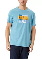 Koszulki męskie - s.Oliver T-shirt męski, turkusowy/niebieski, L - miniaturka - grafika 1