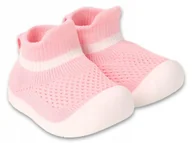 Buty dla dziewczynek - BEFADO buciki PAPUTKI niemowlęce 002P073 rozmiar 22 niechodki RÓŻOWO-BIAŁE - miniaturka - grafika 1