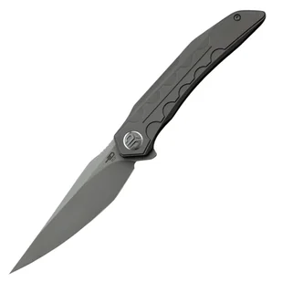 Nóż składany Bestech Samari Grey Titanium, Bead Blasted/Stonewashed M390 by Kombou (BT2009A) - Noże - miniaturka - grafika 1