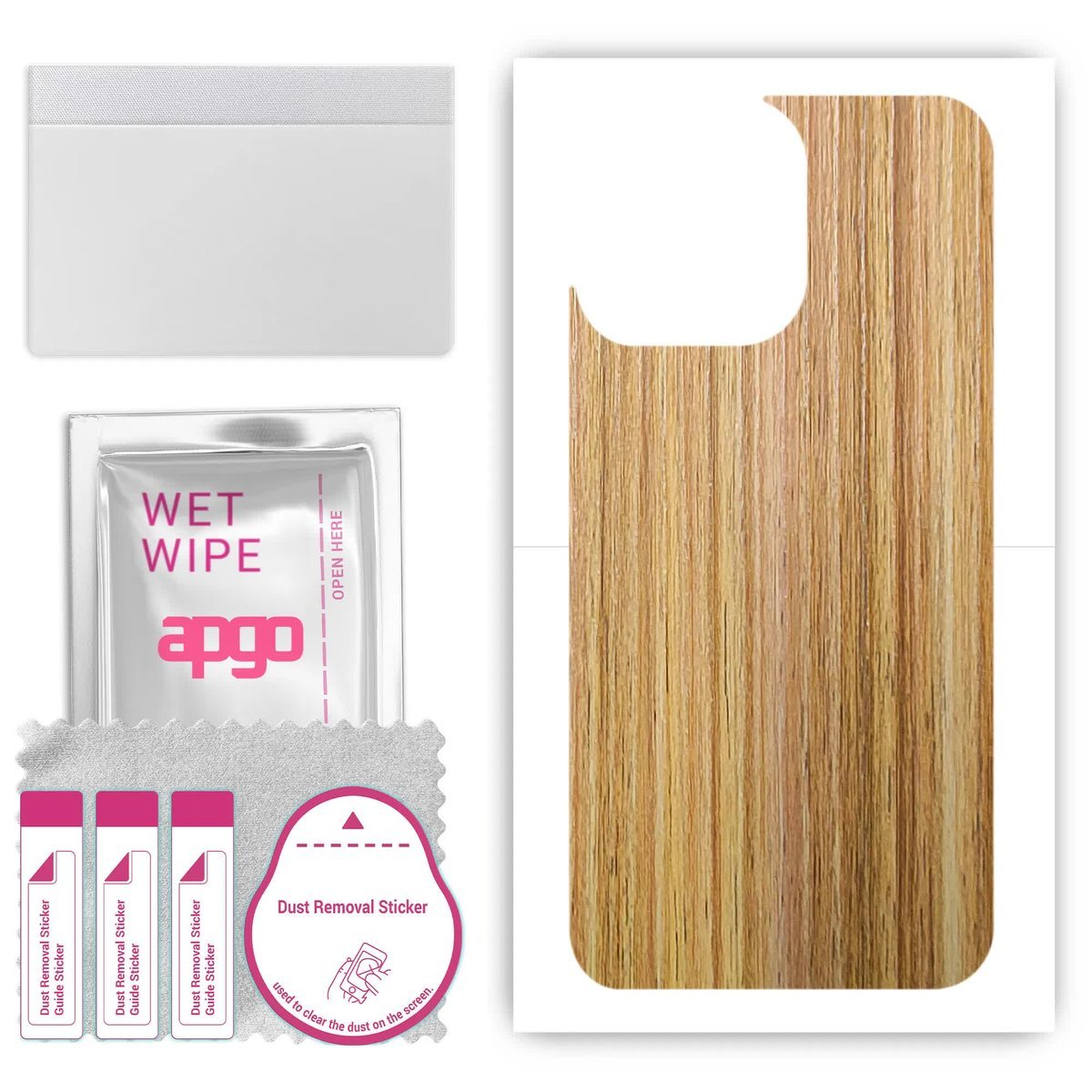 Folia naklejka skórka strukturalna na TYŁ do Apple iPhone 16 Pro - Drewno Dąb Miodowy - apgo SKINS