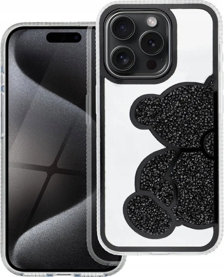 OEM Futerał TEDDY BEAR do IPHONE 16 Pro Max czarny