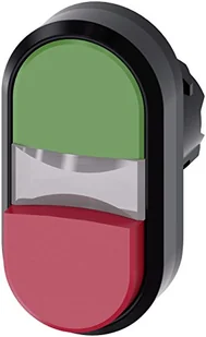 Siemens Przycisk podwójny 22mm okrągły tworzywo zielony czerwony Przyciski płaski / wysoki 3SU1000-3BB42-0AA0 3SU1000-3BB42-0AA0 - Inne akcesoria elektryczne - miniaturka - grafika 1
