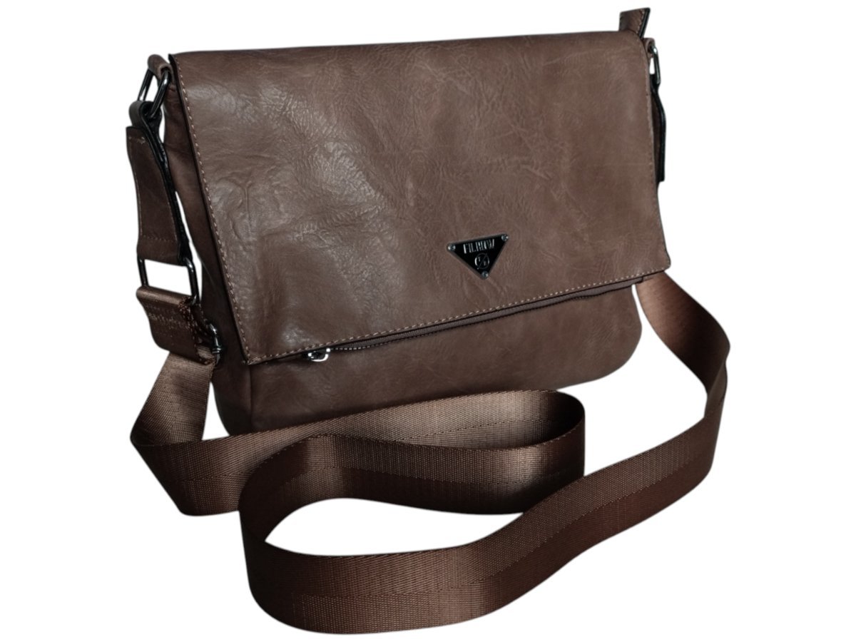 Torebka Damska, Praktyczna Miejska Mała Listonoszka Na Ramię, Kolor Brązowy