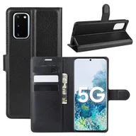 Etui i futerały do telefonów - Pokrowiec König Design kompatybilny z Samsung Galaxy S20 FE z syntetycznej skóry - Etui na telefon komórkowy czarne - miniaturka - grafika 1