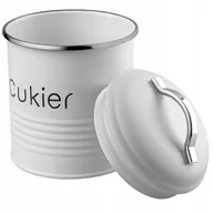 Pojemniki kuchenne - Pojemnik okrągły na cukier, biały - miniaturka - grafika 1