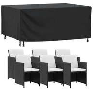 Pokrowce na meble ogrodowe - vidaXL Pokrowce na meble ogrodowe 2 szt. czarne 172x113x73cm Wodoodporne - miniaturka - grafika 1