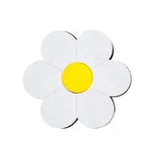 Dodatki do strojów karnawałowych - KWIATEK FILCOWY BIAŁY 10x9cm - miniaturka - grafika 1