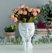 Donice - OZDOBNA DONICZKA NA KWIATY SUKULENTY Z DRENAŻEM OSŁONKA PARAPETÓWKA RZEŹBA - miniaturka - grafika 1