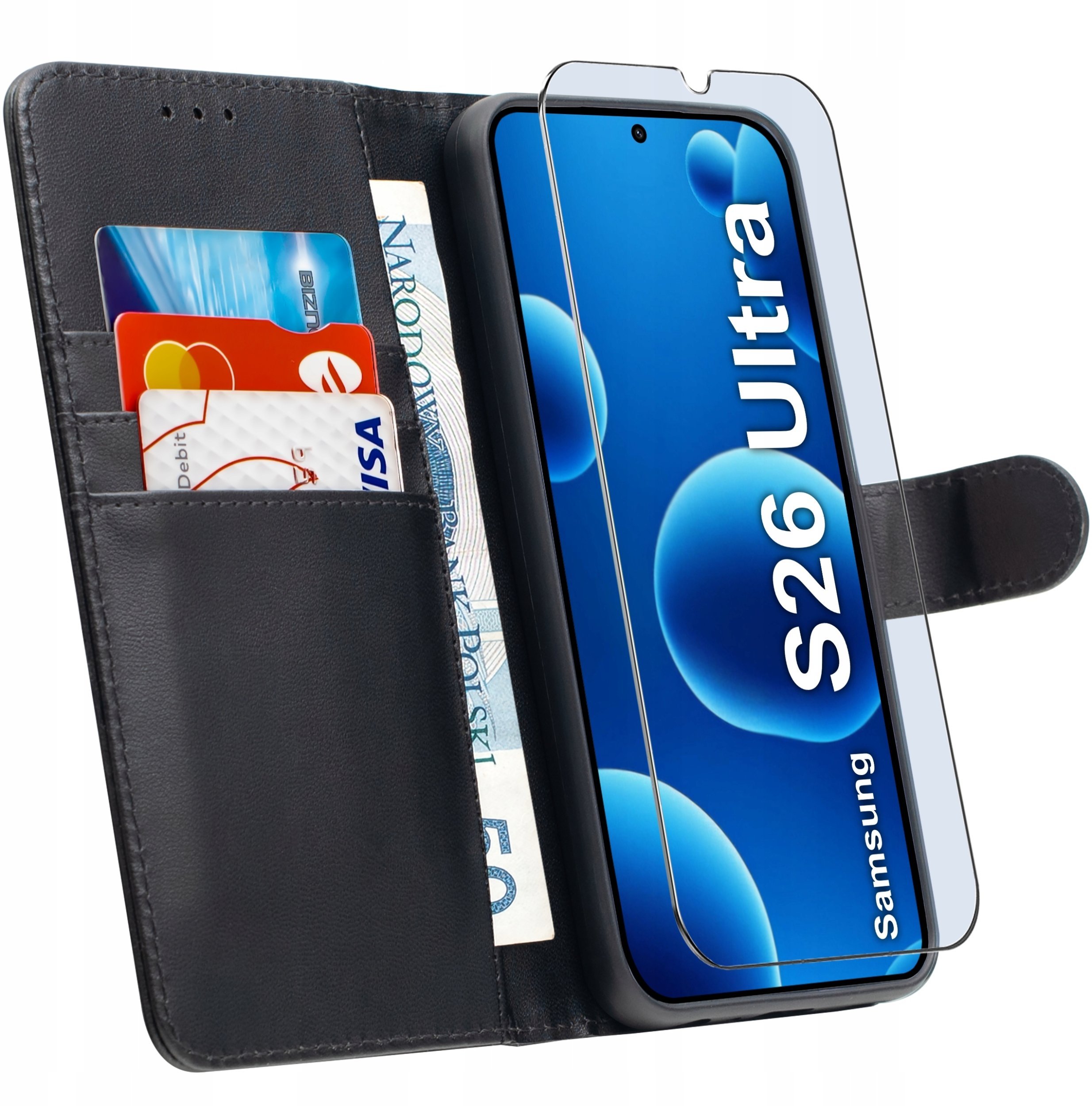 krainaGSM Etui Z Klapką Do Samsung S26 Ultra Zamykane Magnetyczne + Szkło