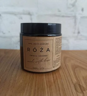 Świeca Sojowa Zapachowa Róża 120ml 27h - Świece - miniaturka - grafika 1