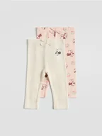 Komplety dla niemowląt - Reserved - Legginsy Minnie Mouse 2 pack - złamana biel - miniaturka - grafika 1
