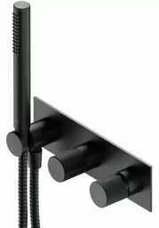 Omnires Contour Bateria wannowo-prysznicowa podtynkowa z zestawem antracyt CT8035/1AT - Baterie podtynkowe - miniaturka - grafika 2