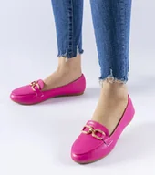 Botki damskie - Różowe mokasyny z klamerką Sovera -37 - miniaturka - grafika 1