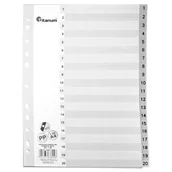 Segregatory - Titanum Przekładka numeryczna A4 szary 20 IN20) - miniaturka - grafika 1