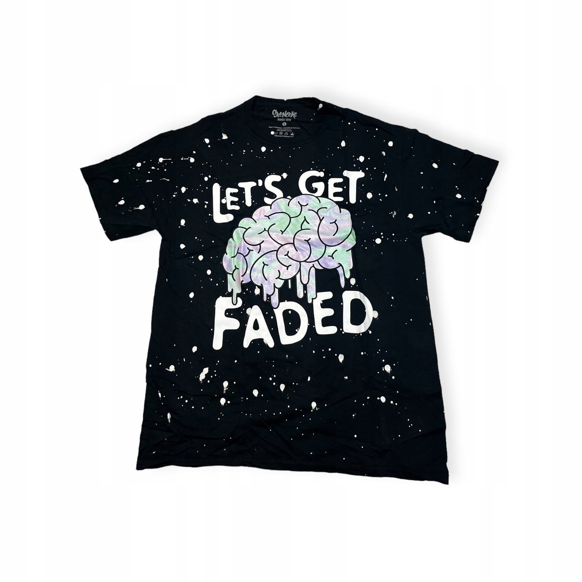 Koszulka T-shirt męski okrągły dekolt SPENCER'S nadruk L