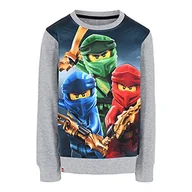 Bluzy dla chłopców - LEGO Bluza chłopięca Ninjago, szary melanż, 152 - miniaturka - grafika 1