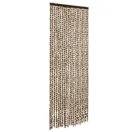 Zasłony - vidaXL Zasłona Fly beżowo-brązowa 90x200 cm szenilowa - miniaturka - grafika 1