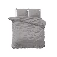 Pościel - 240x220 UNI SATIN szary kpl pościeli lux satyna bawełniana - miniaturka - grafika 1