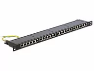 Kable miedziane - Delock 19 Patchpanel 24P Cat 6 0.5 HE black - miniaturka - grafika 1