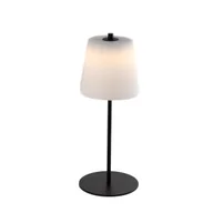 Lampy stojące - Honsel Nowoczesna lampa stołowa czarna z opalowym szkłem, w tym LED z 3-stopniowym ściemniaczem - Jent - miniaturka - grafika 1