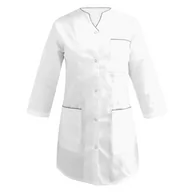 Odzież medyczna - Żakiet  medyczny rękaw 3/4 damski  biały lamówka szara fartuch 54 - miniaturka - grafika 1