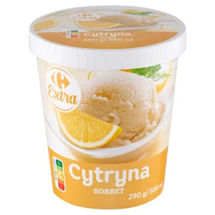 Carrefour Extra Sorbet cytryna 500 ml - Lody i desery lodowe - miniaturka - grafika 1