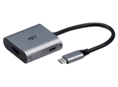 Złącza, przejściówki, adaptery - Adapter USB-C na HDMI ISY IAD-1015-1 + funkcja zasilania Srebrny - miniaturka - grafika 1