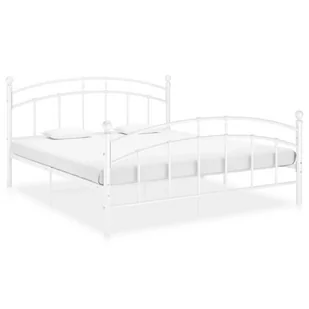 vidaXL Lumarko Rama łóżka, biała, metalowa, 160 x 200 cm 324980 - Łóżka - miniaturka - grafika 1