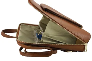 Plecak skórzany / listonoszka - Casual 2w1 - Szary jasny - Torebki damskie - miniaturka - grafika 8