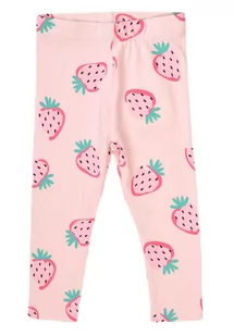 LEGGINSY DZIECIĘCE MINOTI RÓŻOWE W TRUSKAWKI 98 - Legginsy - miniaturka - grafika 1
