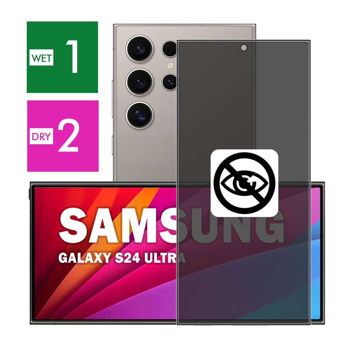 SZKŁO DO SAMSUNG GALAXY S24 ULTRA PRYWATYZUJĄCE ANTYSZPIEGOWSKIE 5D