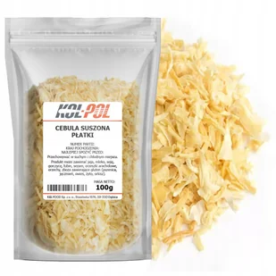 CEBULA SUSZONA PŁATKI 100g Cebulka w płatkach aromatyczna jakość Kol-Pol - Przyprawy i zioła sypkie - miniaturka - grafika 1