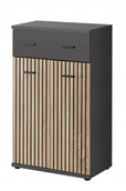 Meble do przedpokoju - Marco Szafka Typ G Antracyt Artrisan Paski(nadruk) - miniaturka - grafika 1