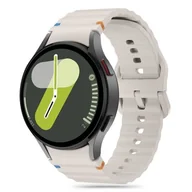 Akcesoria do smartwatchy - Pasek TECH-PROTECT Silicone Sport do Samsung Galaxy Watch 4/5/5 Pro/6/FE Jasnobeżowy - miniaturka - grafika 1