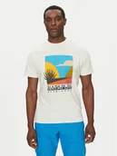 Koszulki męskie - Napapijri T-Shirt S-Arbia NP0A4IE3 Écru Regular Fit - miniaturka - grafika 1