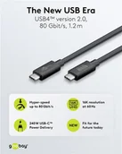Kable USB - Kabel USB-C USB4 v2.0 80 Gb/s 240W 16K Goobay 1.2m - miniaturka - grafika 1