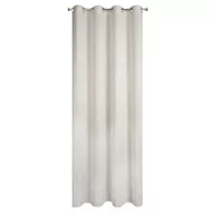 Zasłony - Zasłona 140x250 Sabin beżowa gotowa na przelotkach styl eko - miniaturka - grafika 1