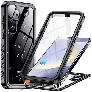 Etui do Samsung Galaxy S24+ Plus Pancerne wodoodporne IP68 360 Armor Case wbudowana szybka Alogy czarne - Etui i futerały do telefonów - miniaturka - grafika 1