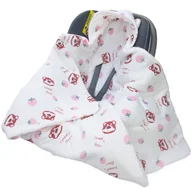 Otulacze - OTULACZ DO FOTELIKA NOSIDEŁKA MUŚLINOWY Z KAPTURKIEM KOCYK Kerstin - miniaturka - grafika 1