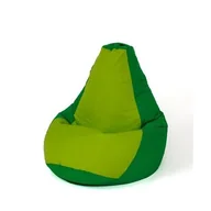 Pufy i podnóżki - Pufa worek sako GRUSZA zielony-jasno zielony XL 130x90 - miniaturka - grafika 1