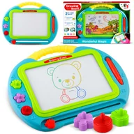 Tablice dla dzieci - Znikopis tablica magnetyczna do rysowania Ricokids niebieska - miniaturka - grafika 1