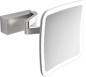Lusterka do makijażu - Lusterko kosmetyczne powiększające x5 Vision kwadratowe stal matowa ścienne - miniaturka - grafika 1