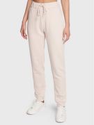 Spodnie sportowe damskie - Outhorn Spodnie dresowe TTROF053 Różowy Relaxed Fit - miniaturka - grafika 1