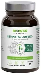Betaina HCL + pepsyna + mięta pieprzowa Biowen 90 kapsułek - Układ trawienny - Układ pokarmowy - miniaturka - grafika 1