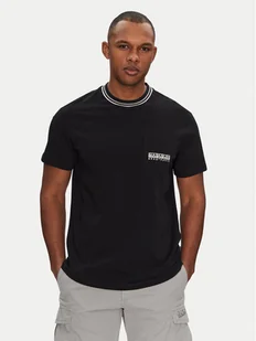 Napapijri T-Shirt S-Murlo NP0A4IEJ9411 Czarny Regular Fit - Koszulki męskie - miniaturka - grafika 1