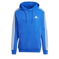 Bluzy męskie - adidas Męska bluza z kapturem Essentials z 3 paskami i kapturem, XS, Półklarowny niebieski, XS - miniaturka - grafika 1
