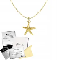 Łańcuszki - Złoty Naszyjnik ROZGWIAZDA Łańcuszek Srebro 925 Prezent DEDYKACJA GRATIS - miniaturka - grafika 1