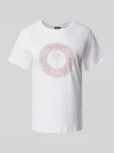 Koszulki i topy damskie - T-shirt z obszyciem kamieniami stras model ‘Tolu’ - miniaturka - grafika 1